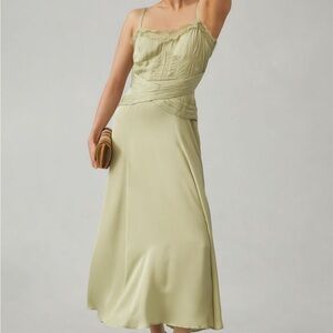 Let Me Be A-Line Lace-Trimmed Midi Dress